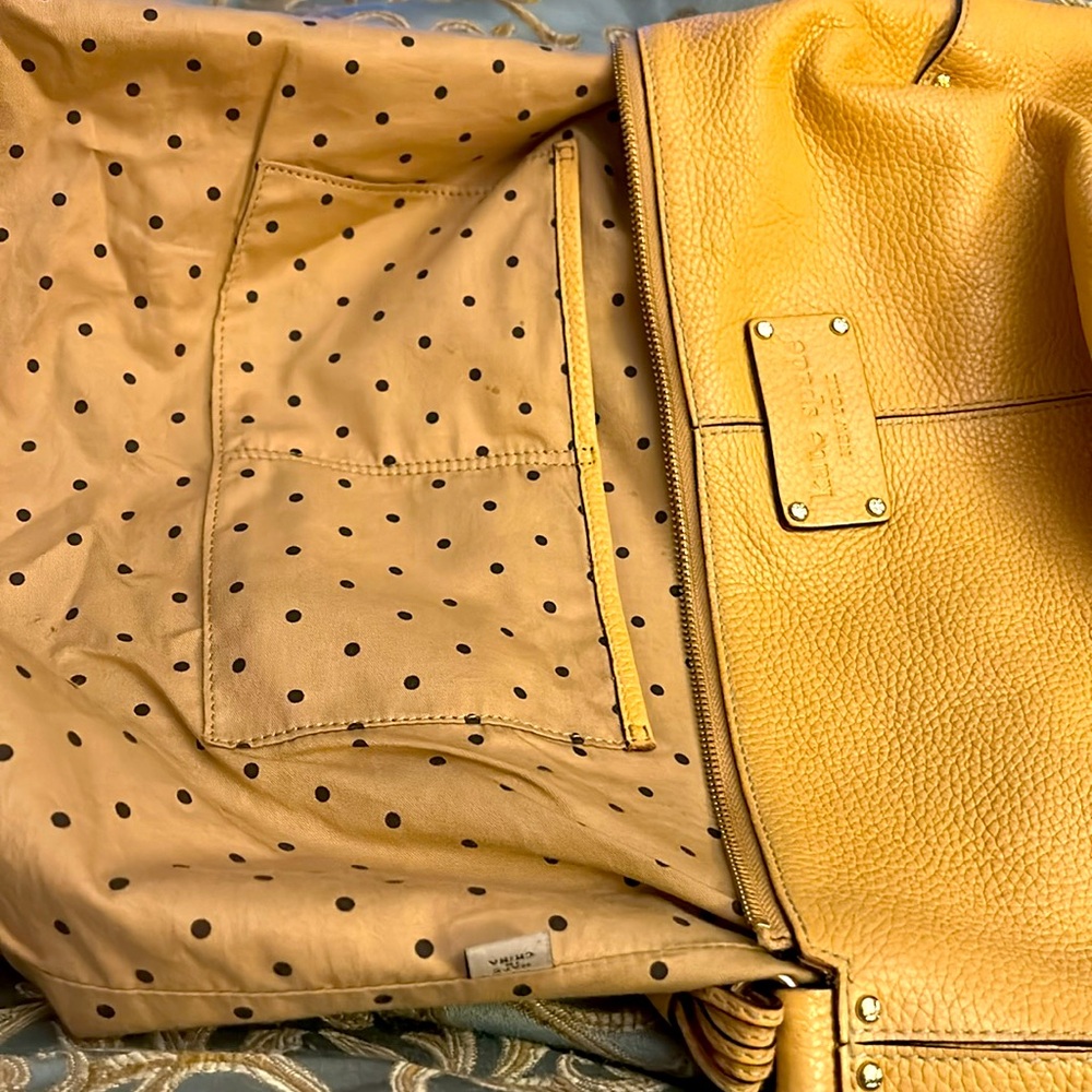 Kate Spade Tan Leather Shoulder Bag.   “Look at straps” - Picture 8 of 10